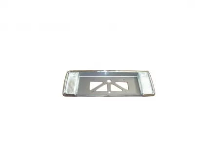 Rear license plate frame assembly with light (chrome-plated)Safe